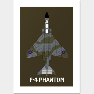 McDonnell Douglas F-4 Phantom (UK Grey/Green camo) Posters and Art